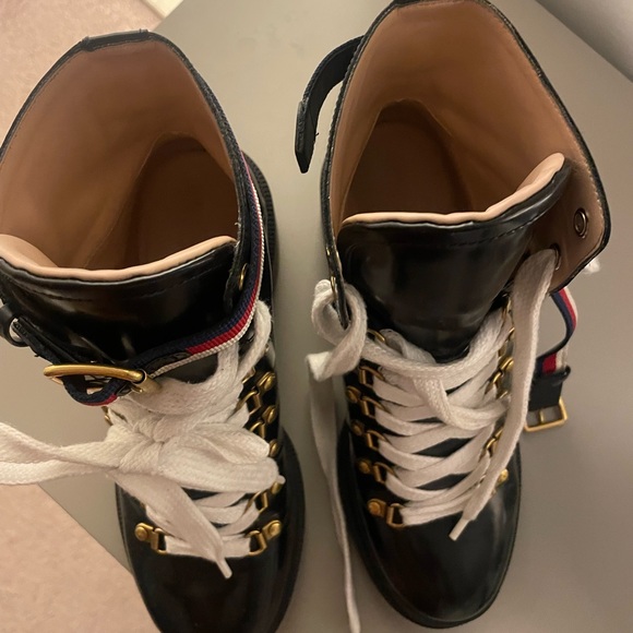 Leather Ankle Boots with Sylvie Web - Picture 2 of 3